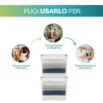 Contenitore da 65 litri da utilizzare in lavanderia dispensa o armadio