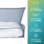 Custodia per piumoni resistente a strappi tarme umidità e muffa
