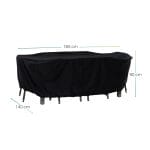 Misure copertura tavolo 165x140x90 cm per set da giardino con quattro sedie