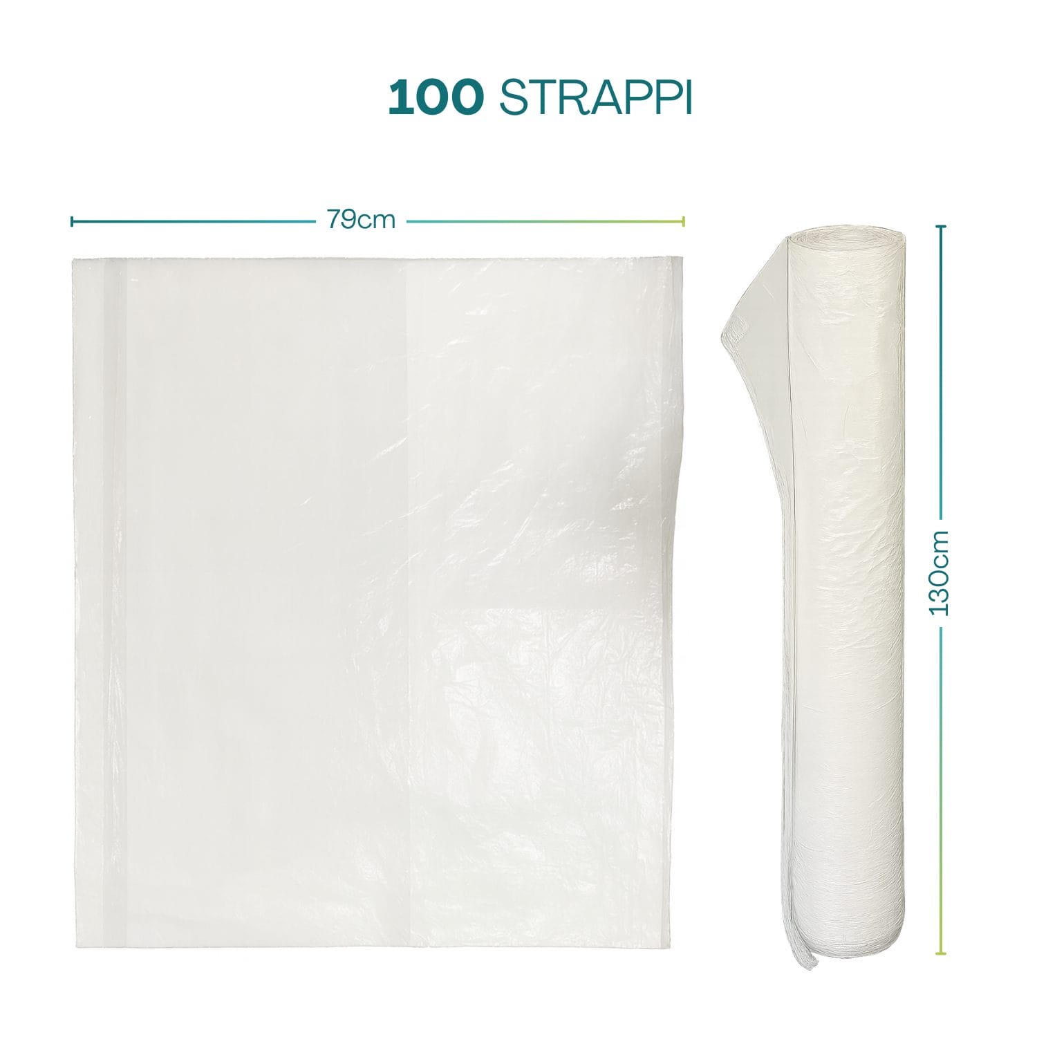 Coprisedile monouso auto 79x130 cm rotolo da 100 strappi in polietilene