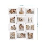 cornice multifoto misure Cornice portafoto multifoto dimensioni 48x63 cm per 12 foto 10x15