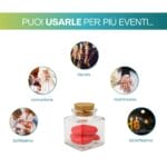 Bomboniera vetro con confetti per laurea, battesimo, nozze e comunione
