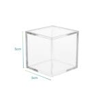 Scatolina cubo plexiglass trasparente 5x5 cm per confetti, bomboniere e regali evento
