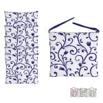 cuscini coprisedia blu principale Cuscini coprisedia 40x40 cm set da 6 con stampa fiori decorativa e pratici lacci di fissaggio