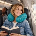 Cuscino da viaggio cervicale in memory foam ideale per aereo e lunghi viaggi