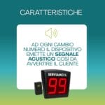 Display eliminacode elettronico con segnale acustico a ogni cambio numero