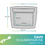 Display eliminacode dimensioni 29x25,5 cm con cavo alimentazione 185 cm