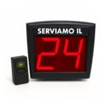 Display eliminacode elettronico con telecomando e numerazione rossa