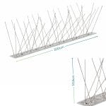Dissuasori piccioni 100 cm dimensioni e copertura modulo acciaio inox