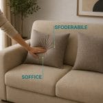 divano beige cuscini Divano moderno beige con cuscini sfoderabili