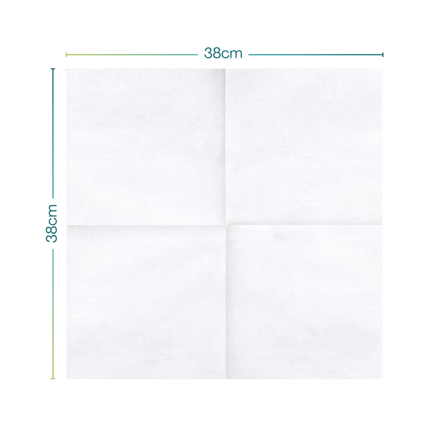 Tovagliolo bianco BulkySoft doppio velo misura 38x38 cm