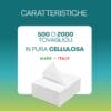 Tovaglioli in pura cellulosa doppio velo Made in Italy 500 o 2000 pezzi