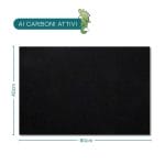 Filtro per cappa nero ai carboni attivi misura 40x80 cm