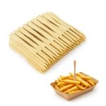 Forchettine in legno a due punte biodegradabili per finger food