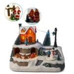 Villaggio natalizio Paluplus con Babbo Natale e casetta illuminata