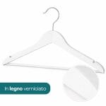 grucce in legno bianche Gruccia in legno verniciato bianco appendiabiti elegante