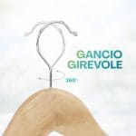 Grucce in legno con gancio girevole in metallo per armadio guardaroba