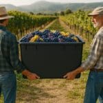 Mastellone plastica nera 250L raccolta uva vigneto vendemmia