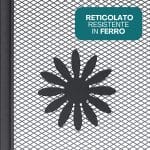 parascintille materiale Reticolato parascintille in ferro resistente con decorazione centrale a fiore