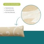 paraspifferi damascato beige materiale Tessuto in cotone resistente del paraspifferi damascato beige