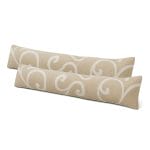 paraspifferi damascato beige principale Paraspifferi damascati beige set da 2 per isolamento porte e finestre