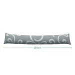 paraspifferi damascato grigio misure 120cm Paraspiffero damascato grigio lunghezza 120 cm per porte e finestre