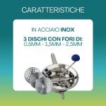 passaverdure in acciaio caratteristiche Passaverdure in acciaio inox con 3 dischi intercambiabili