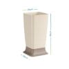 Portaombrelli beige 55x25 cm con base antigoccia marrone