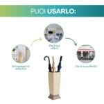 Portaombrelli beige per casa ufficio attività design elegante