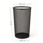 portaombrelli-misure Portaombrelli in metallo nero altezza 51 cm diametro 26,5 cm design traforato