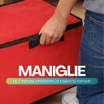 Porta palline natalizie con maniglie per trasporto