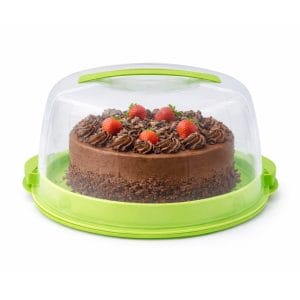 Portatorta in Plastica Rotondo con Coperchio