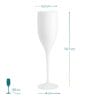 Flute champagne Bianco plastica 150 cc 19,7x6 cm riutilizzabile elegante
