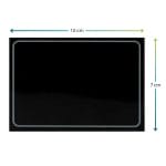 misura-kit-segnaprezzi-neutro Cartellino nero segnaprezzi 10×7 cm con bordo bianco per panificio e gastronomia