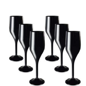 Set 6 flute champagne da 150 cc Neri