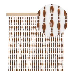 Tenda a perline in PVC per porte e finestre 120×230 cm Beige