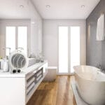 SCALDINO-BAGNO-BIANCO Scaldino elettrico portatile 2000W bianco in bagno moderno