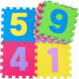 Tappeto Puzzle numerato da 1 a 9 componibile e antiscivolo