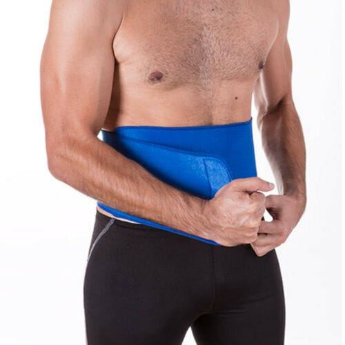 Fascia lombare Paluplus in neoprene blu con chiusura a velcro per supporto e sudorazione