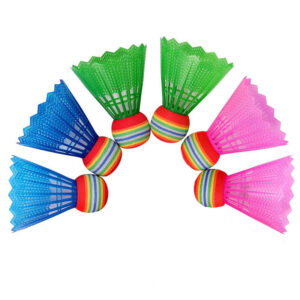 Set 6 volani per Badminton in colori assortiti 4 gr Shuttlecock in Nylon