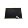 Lavagna nera con cornice in legno per scrivere note con gessetti