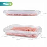 Misure contenitore alimentare 1,3 litri Contenitore alimenti rettangolare da 1,3 litri con coperchio ermetico misure 29x20,5x3,9 cm