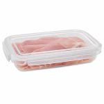 Contenitore ermetico per salumi 1,3 L Contenitore alimenti rettangolare ermetico da 1,3 litri con coperchio per conservare salumi e affettati freschi