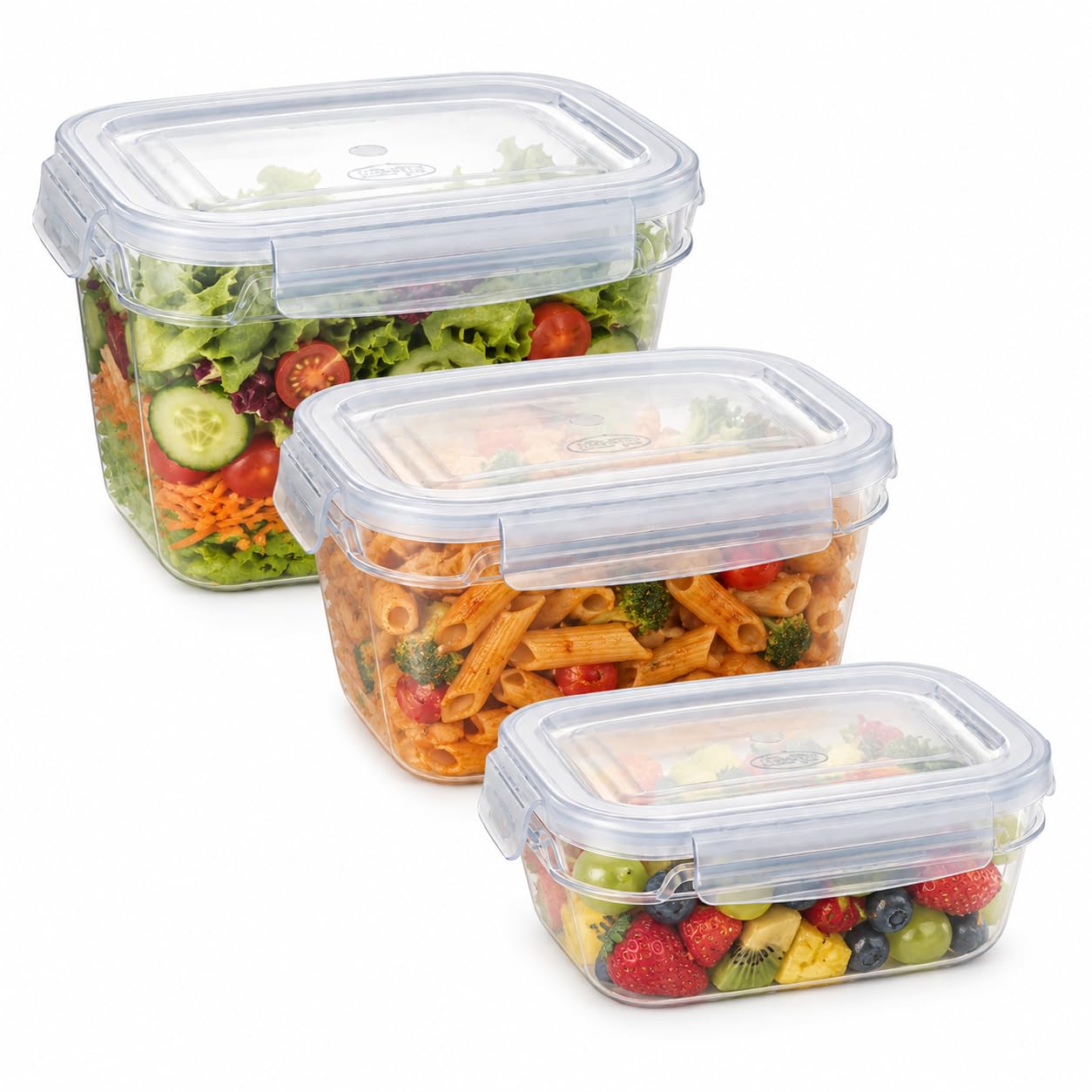 Contenitori ermetici per conservazione alimenti Contenitori per alimenti con chiusura ermetica ideali per conservare insalata pasta e frutta fresca