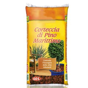 Corteccia per pacciamatura da 60 litri – Corteccia Pino Marittimo