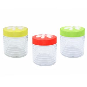 Set 3 barattoli in vetro con coperchio 12×11 cm