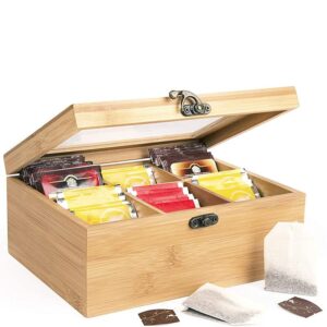 Porta Tè e tisane in legno a 6 scomparti
