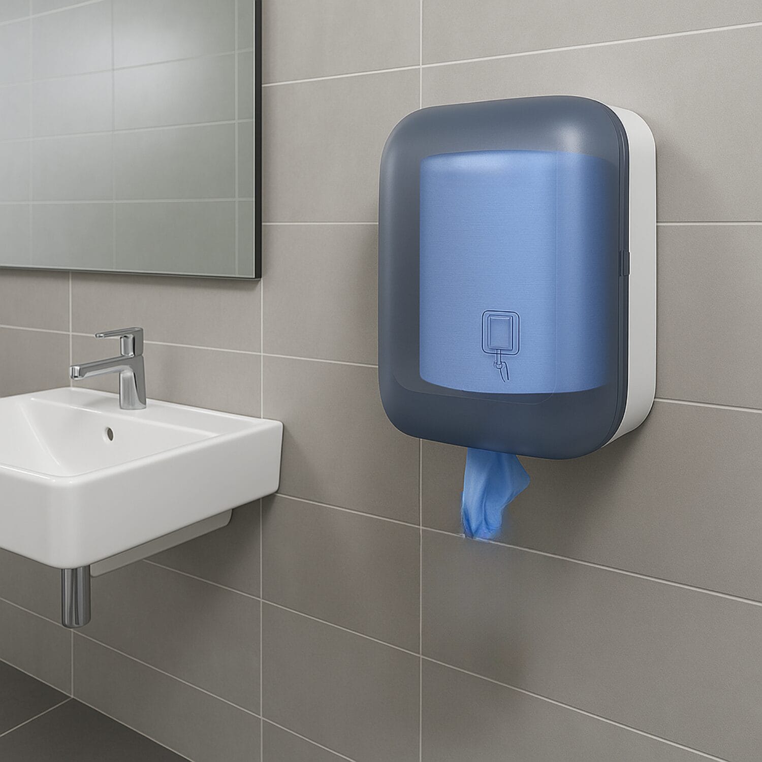 Rotolo asciugatutto blu in pura cellulosa per bar, hotel e ristoranti