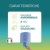 Rotolo asciugatutto blu 2 veli in pura cellulosa Made in Italy