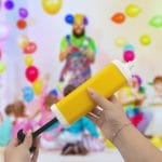 POMPA-PALLONCINI-FESTE Pompetta manuale per palloncini da 22 cm – gonfiatore a mano per feste e compleanni